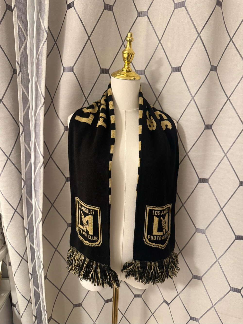 LAFC Los Angeles Football Club Black & Gold Team Scarf